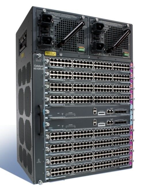 10 séries controladas WS-C4510R+E do catalizador 4500 E do interruptor de  Cisco do entalhe fibra brandnew