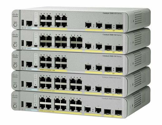 WS-C3560CX-12TC-S Switch Ethernet de processamento de rede 3560-CX 12 portas Poe Switch